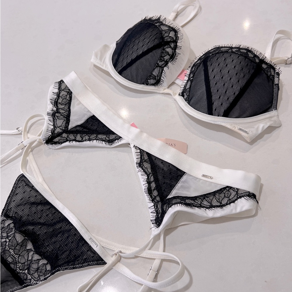 3-pc Victoria’s Secret Very Sexy Bra, Panty, & Garter Set